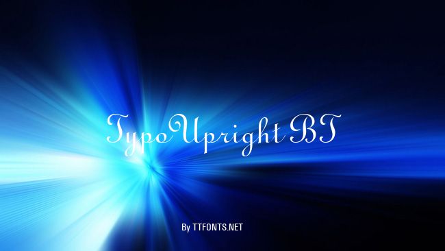TypoUpright BT example
